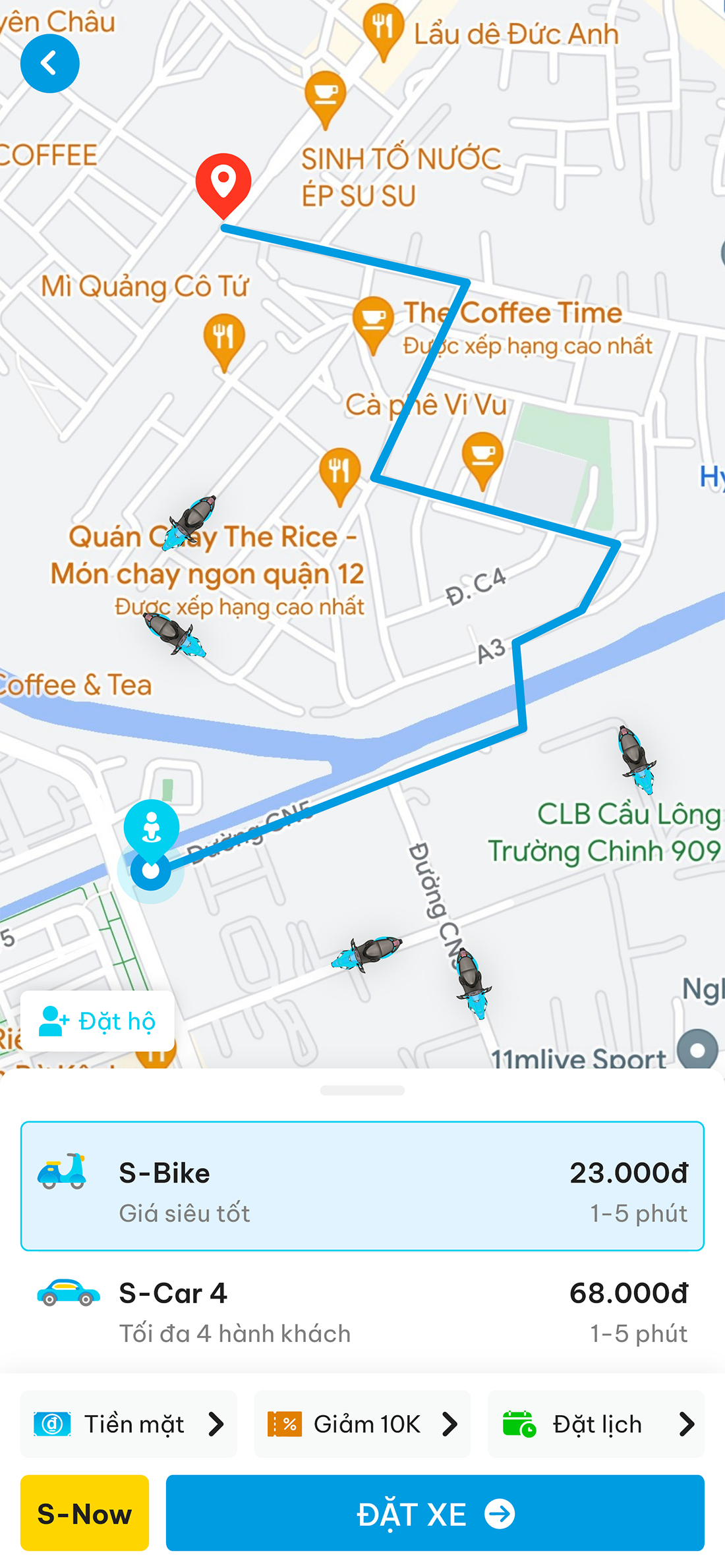 SKY : Đặt xe / Giao hàng / Food / Mua sắm